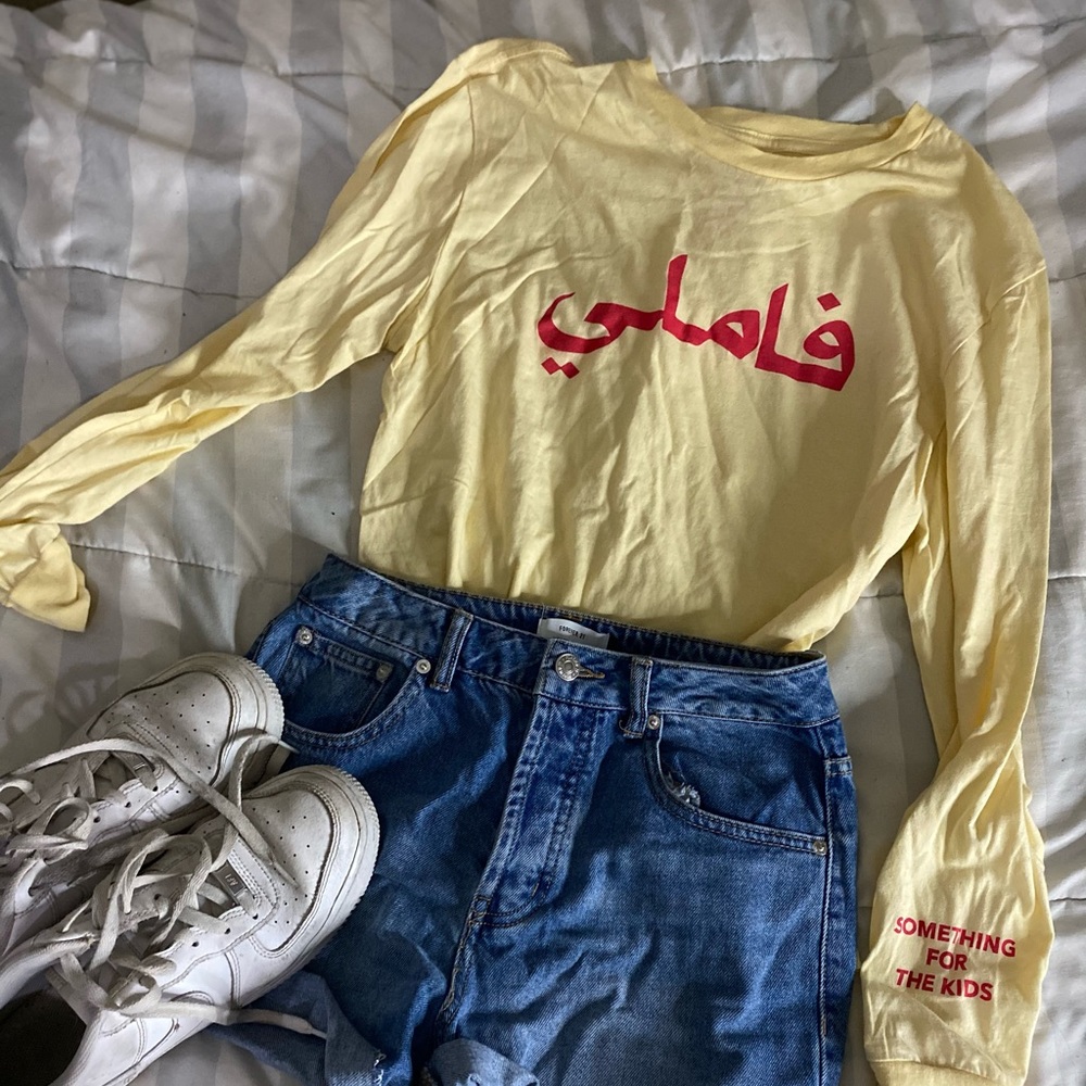 Yellow graphic long sleeve